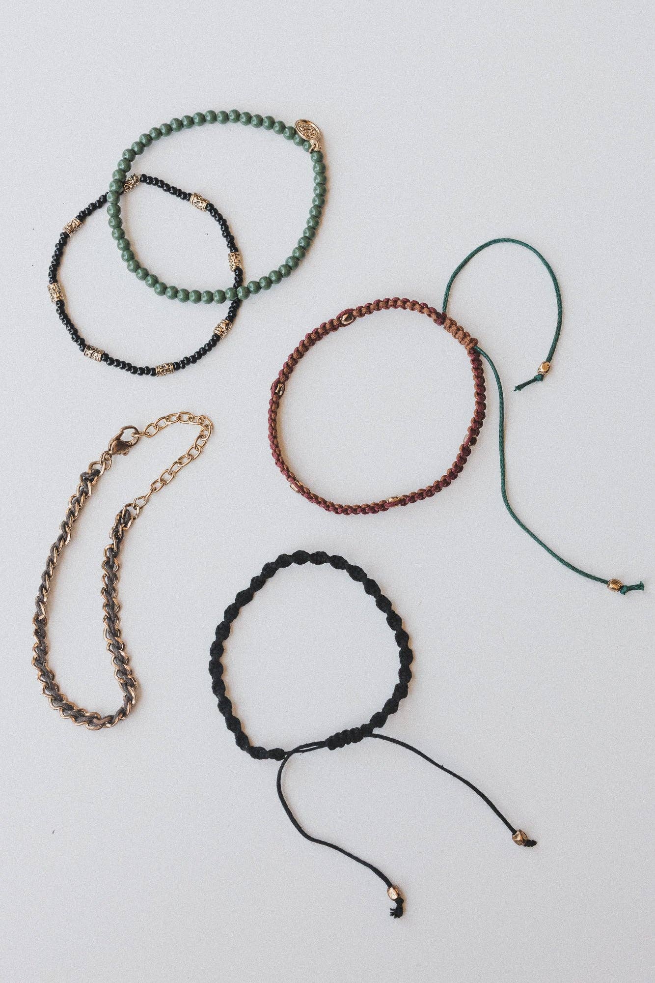 Three Bird Nest - Soft Tether Cord Bracelet - Natural