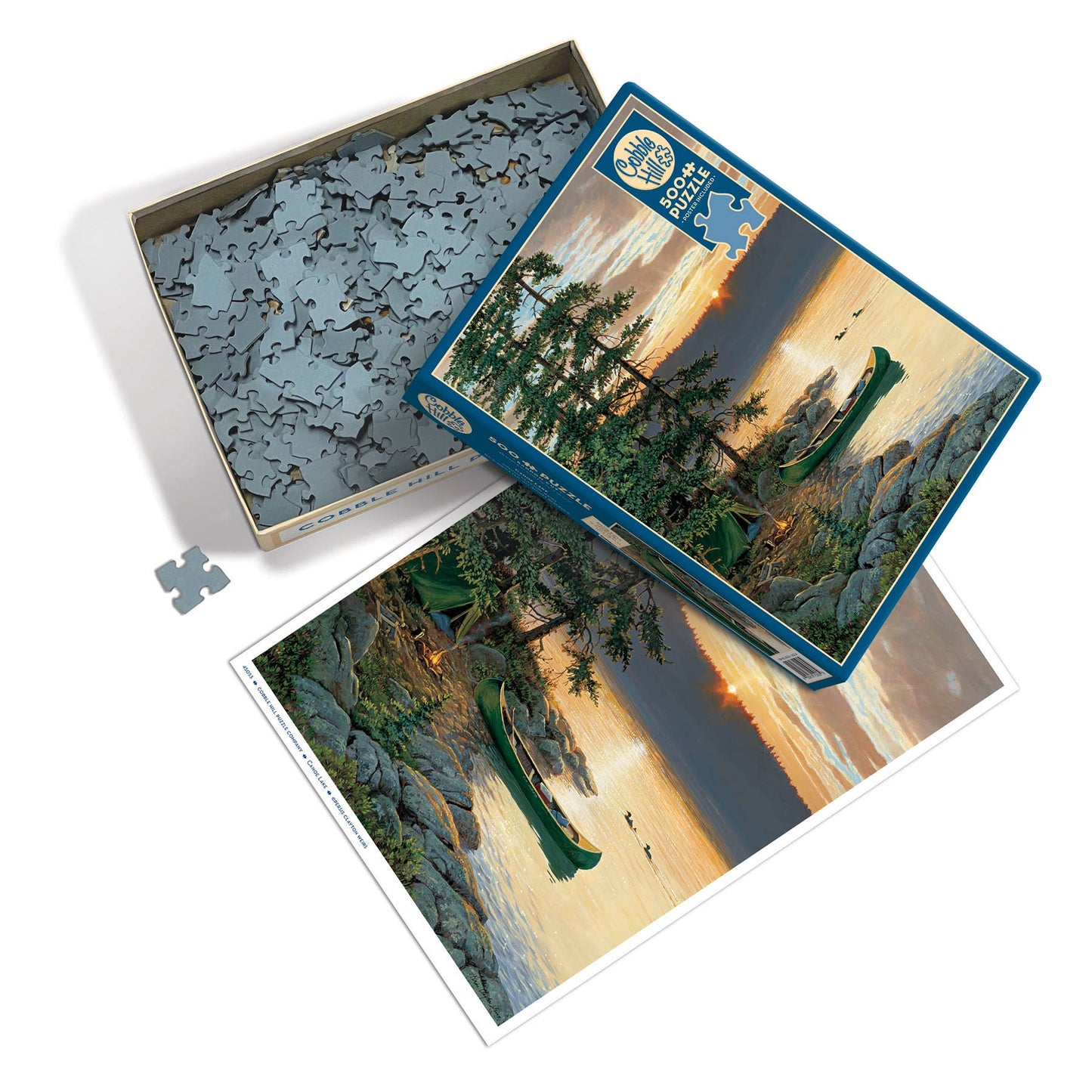Outset Games and Cobble Hill Puzzles - Canoe Lake 500pc puzzle