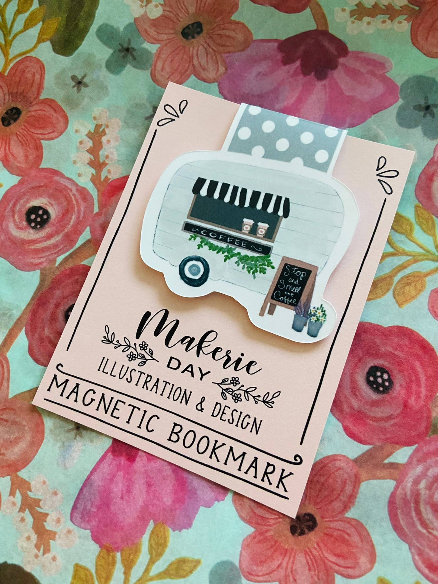 Makerie Day - Coffee Camper Magnetic Bookmark