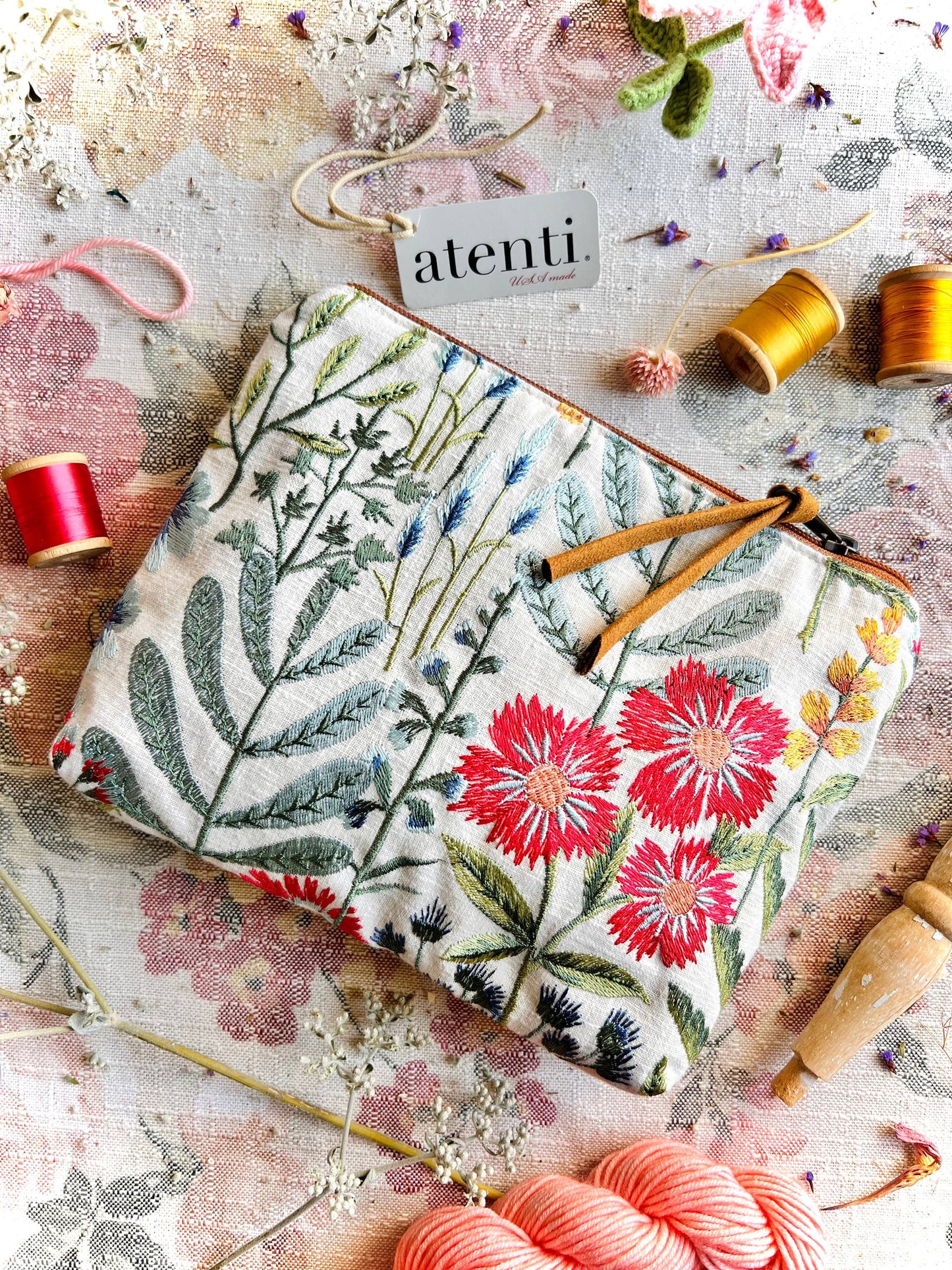 Atenti - Wildflower Accessories Pouch, A Perfect Gift