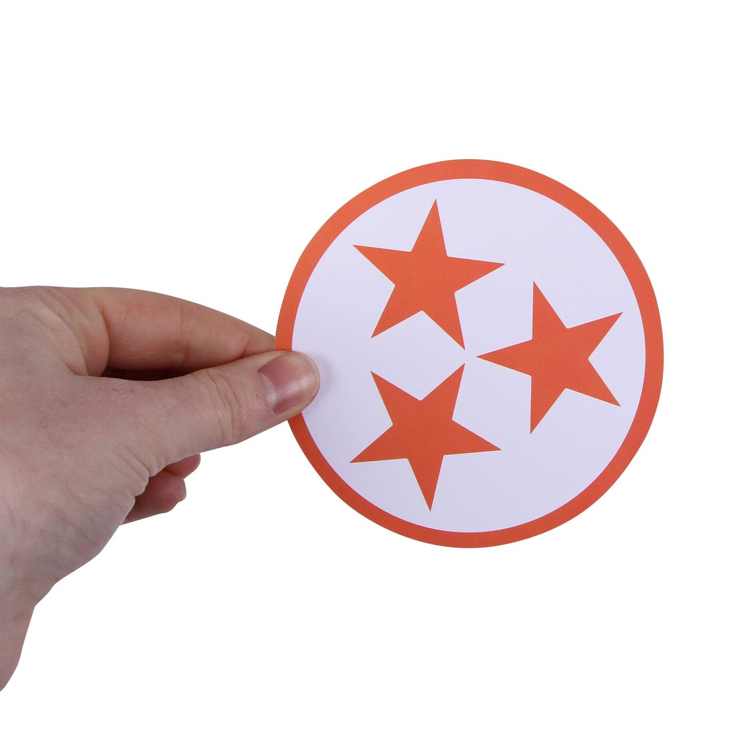 Barrel Down South - White and Orange Tri Star Sticker