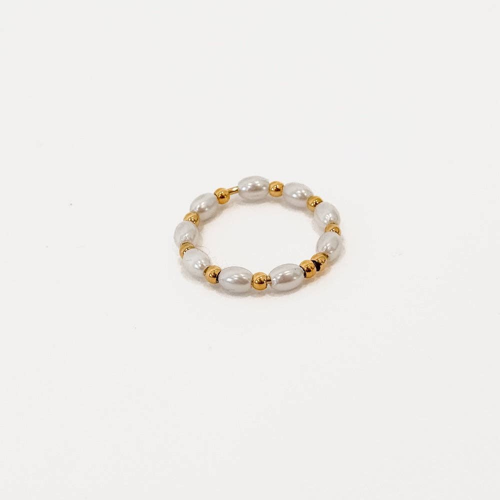 Pretty Simple - Delightful Pearl Ring - WATERPROOF