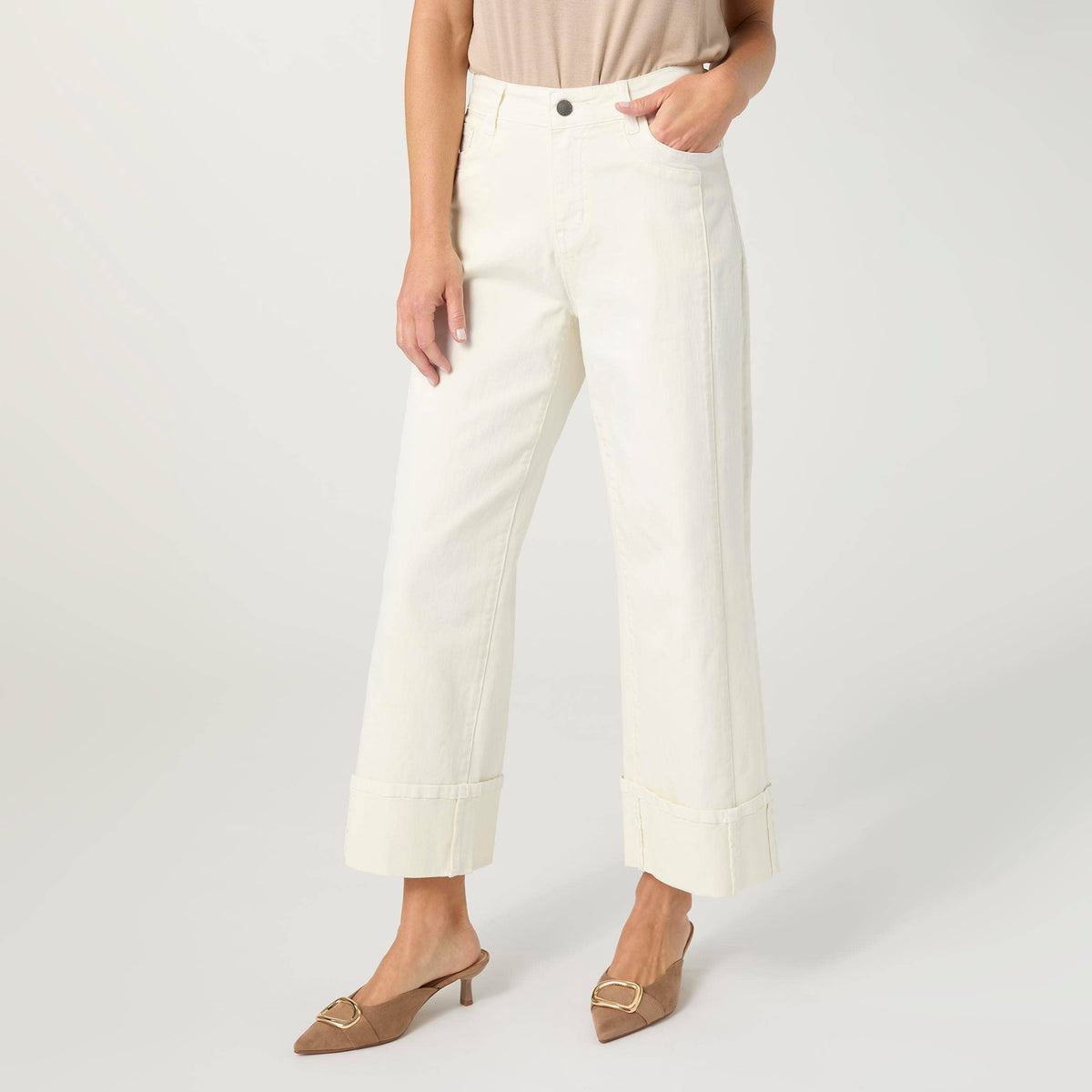 COCO + CARMEN - Avante Wide Ankle with Front Seam Pant-Fall