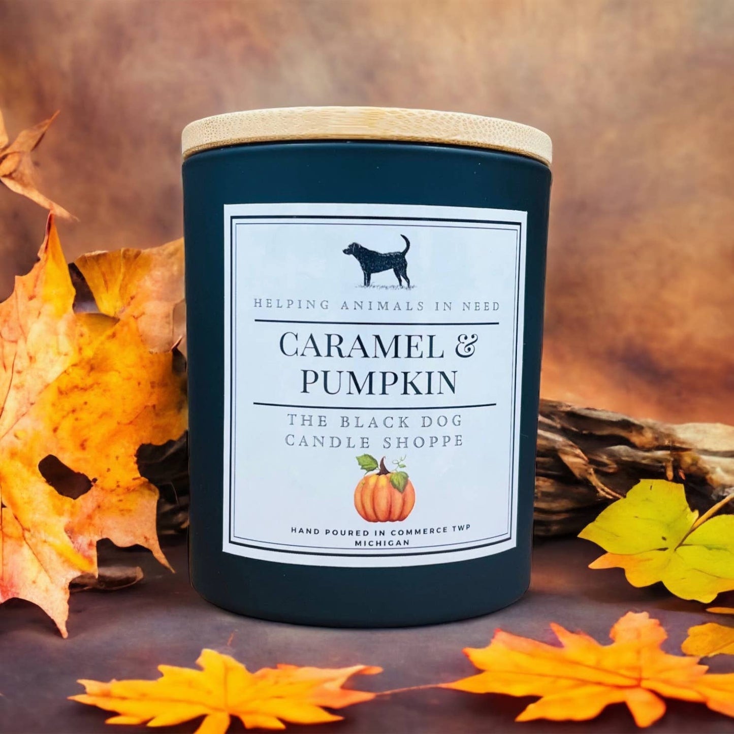 The Black Dog Candle Shoppe - Caramel & Pumpkin Classic Collection Candle