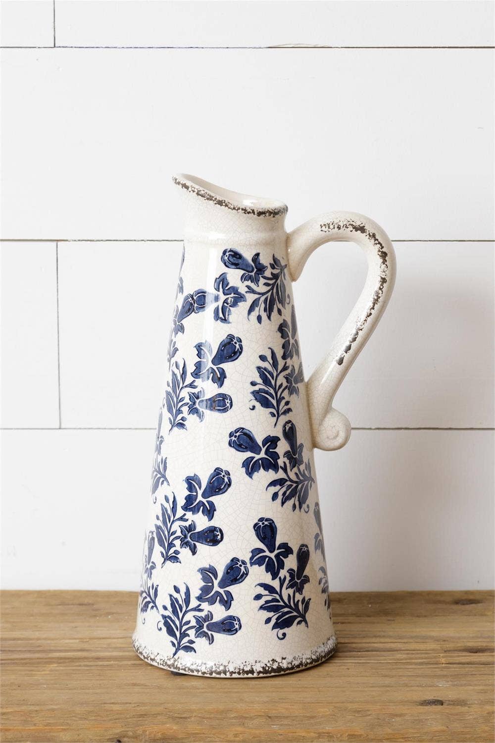 Audrey's Home & Gift - Pitcher - Blue Floral (PC)
