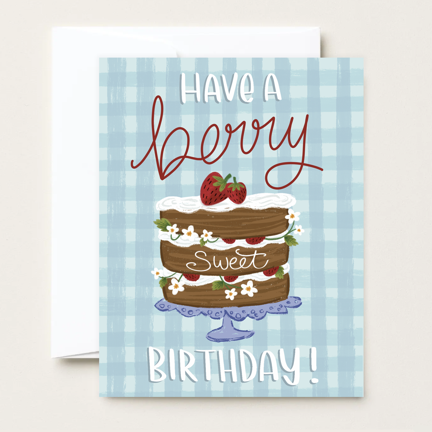Makerie Day - Berry Sweet Birthday - Strawberry Birthday Greeting Card