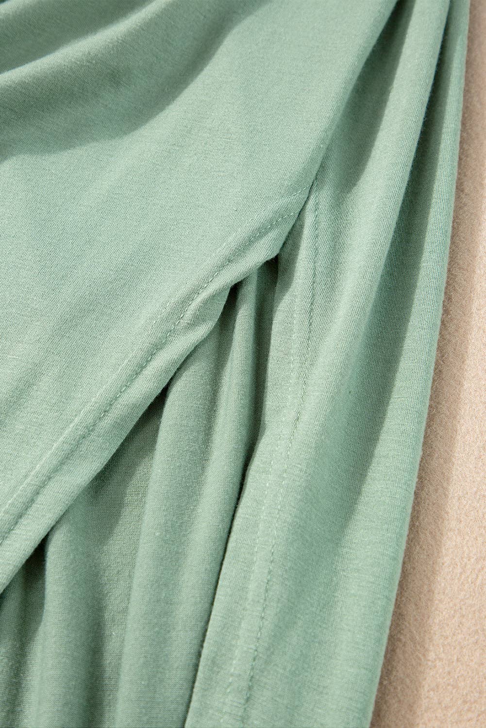 Lovesoft - V Neck Hidden Pocket Splits Maxi T-shirt Dress