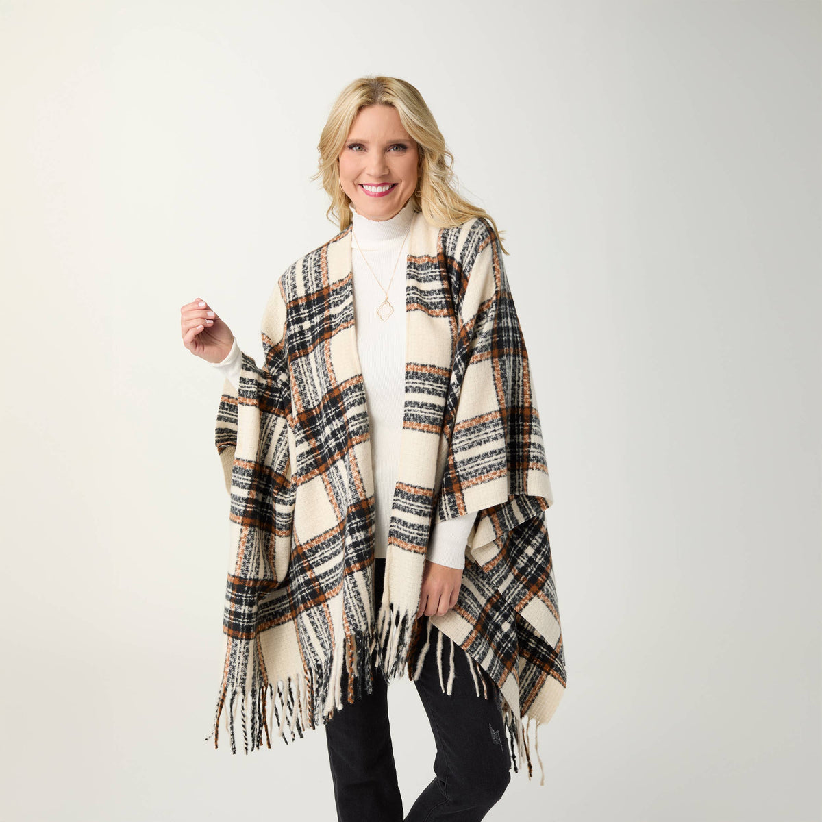 COCO + CARMEN - Harrison Plaid Wrap-Fall