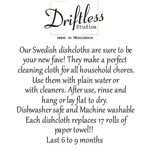 Driftless Studios - Wine Glass Collection Swedish Dishcloths -