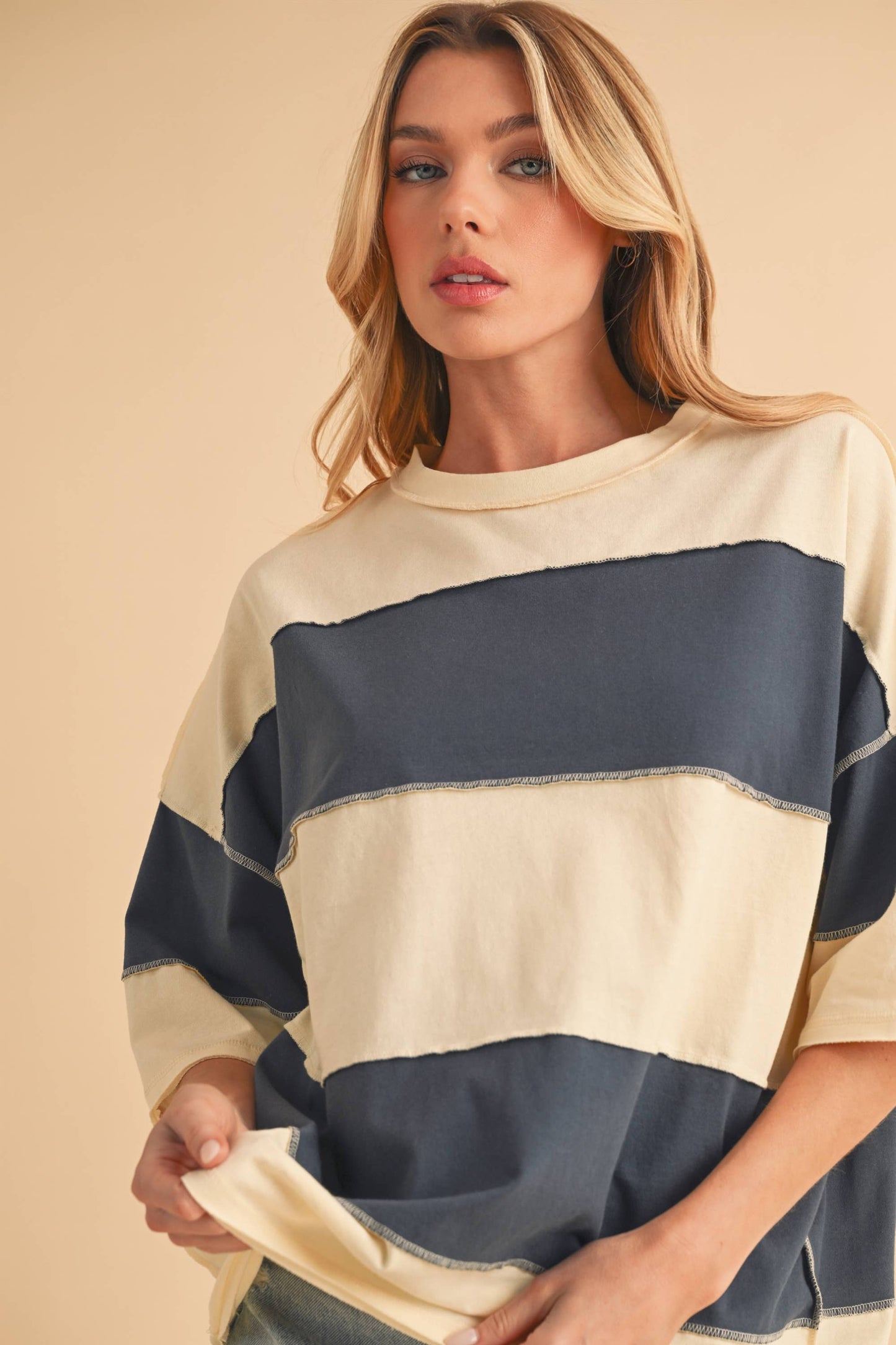 AEMI + CO - 8417FN Polly Color Block Top