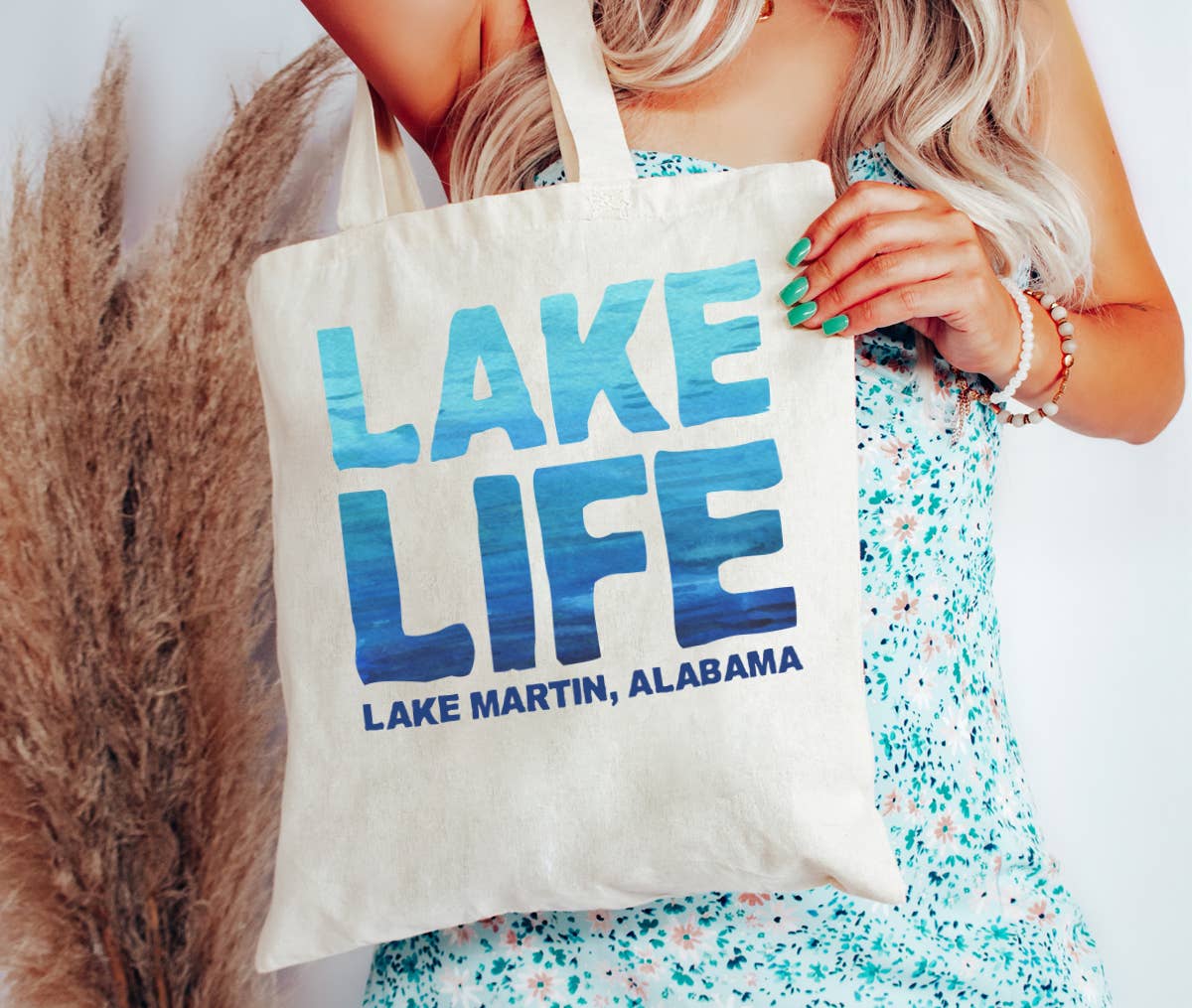 Norris Lake Life Cotton Canvas Tote