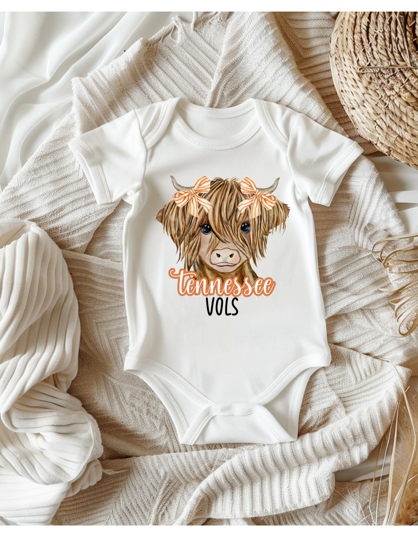 Tiny trendz teez - Tennessee highland cow kids t shirt