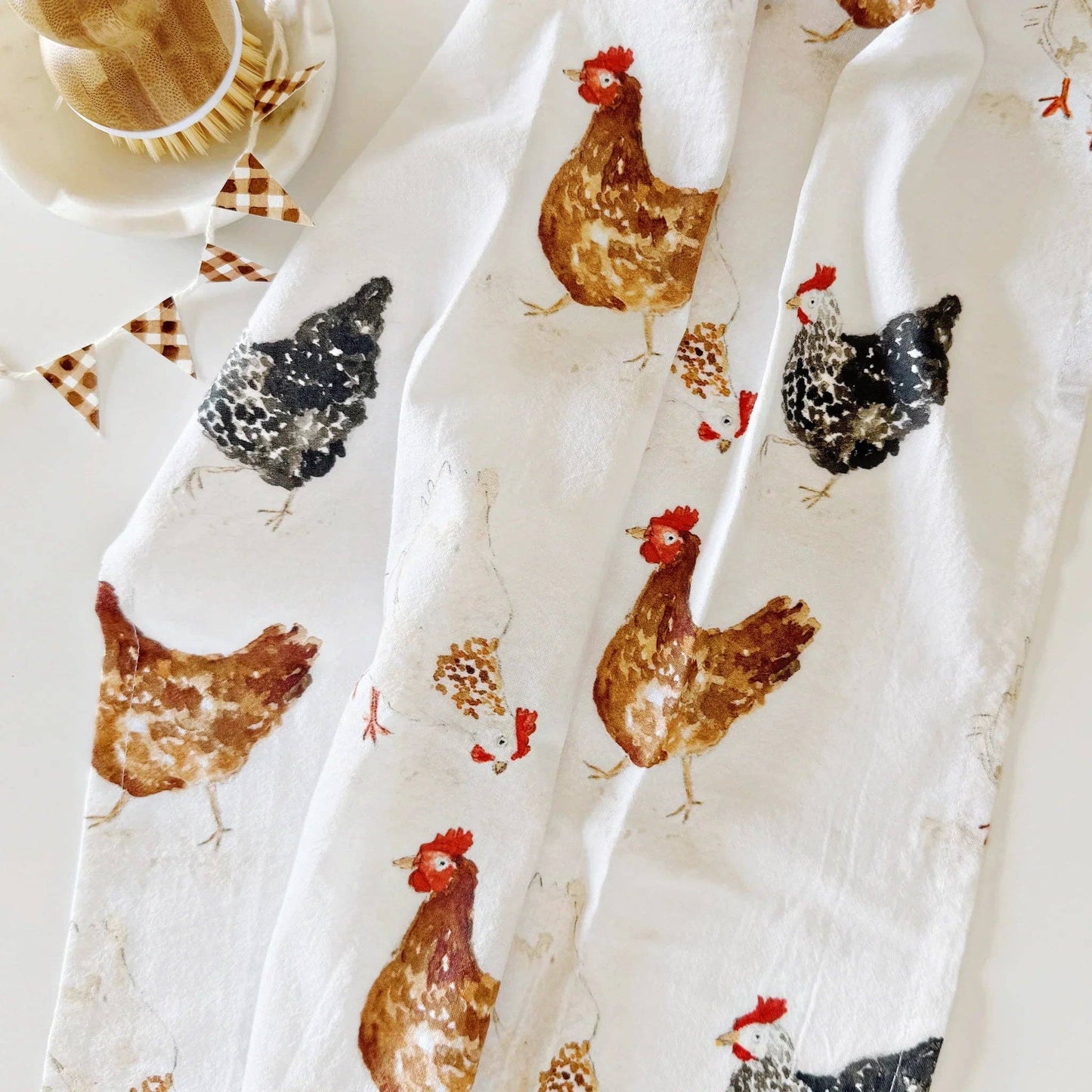 emily lex studio - Chickens cotton flour sack tea towel