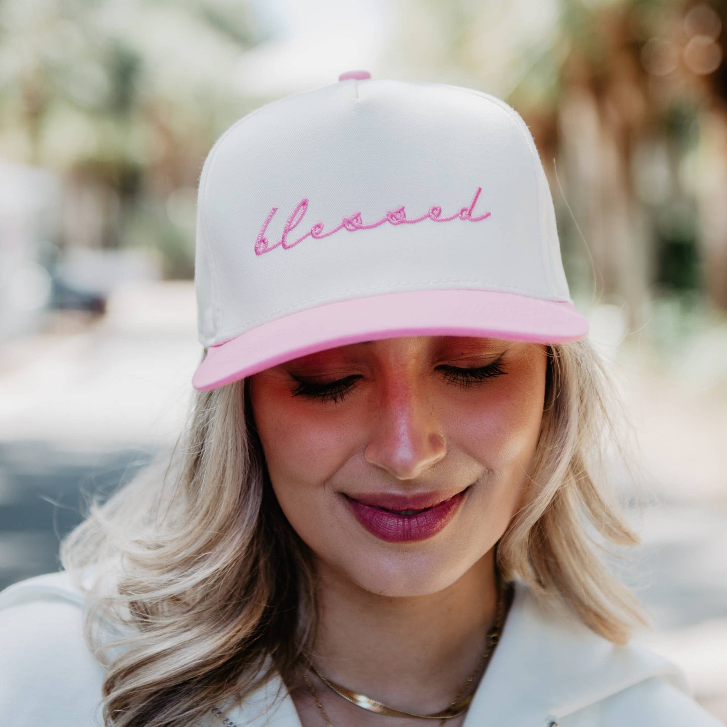 Katydid - Blessed (Cursive) Wholesale Two-Toned Vintage Hat