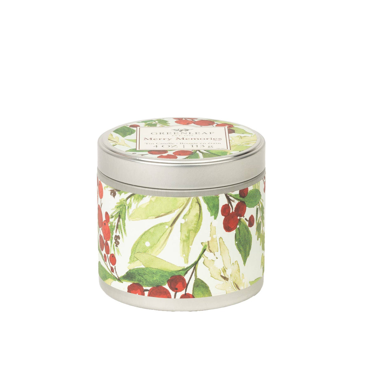 Greenleaf Gifts - Merry Memories Tin Candle 6pk | Holiday