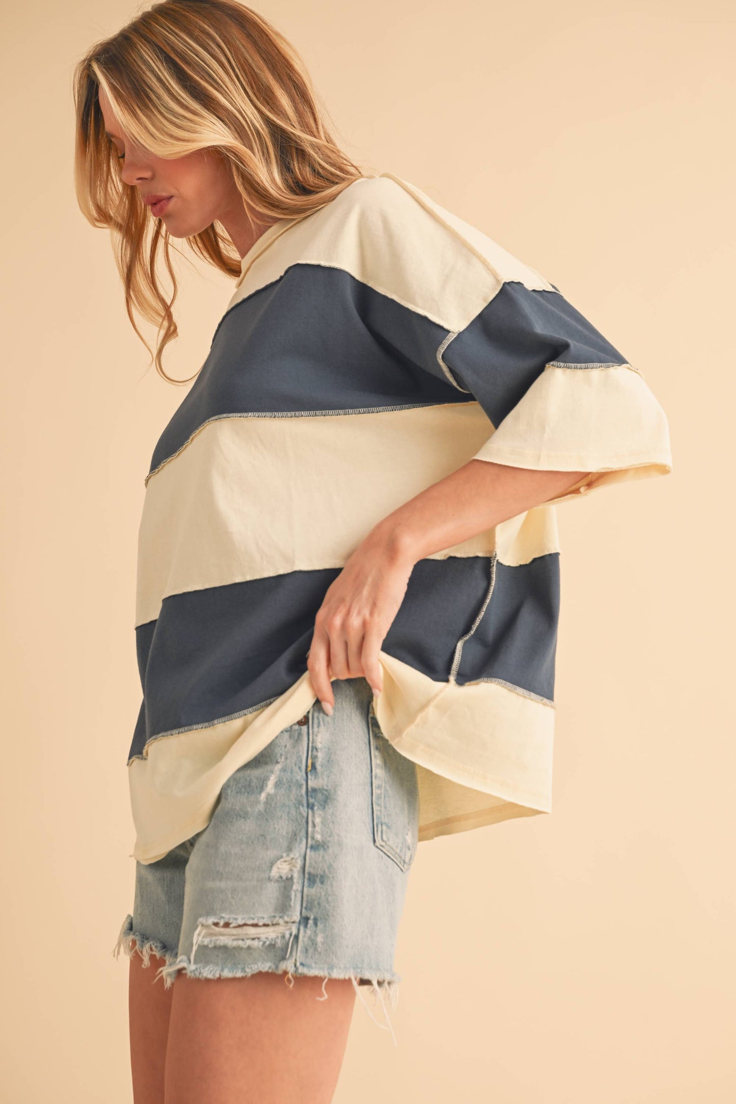 AEMI + CO - 8417FN Polly Color Block Top