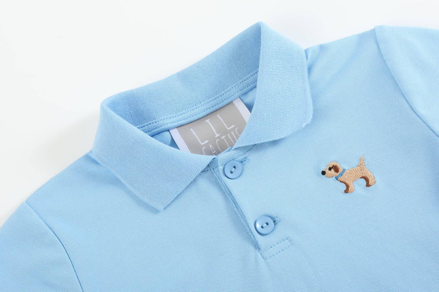 Lil Cactus - Blue Puppy Polo Golf Shirt
