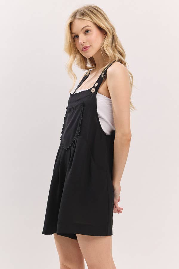 Sewn and Seen - Scallop Pocket Strap Romper