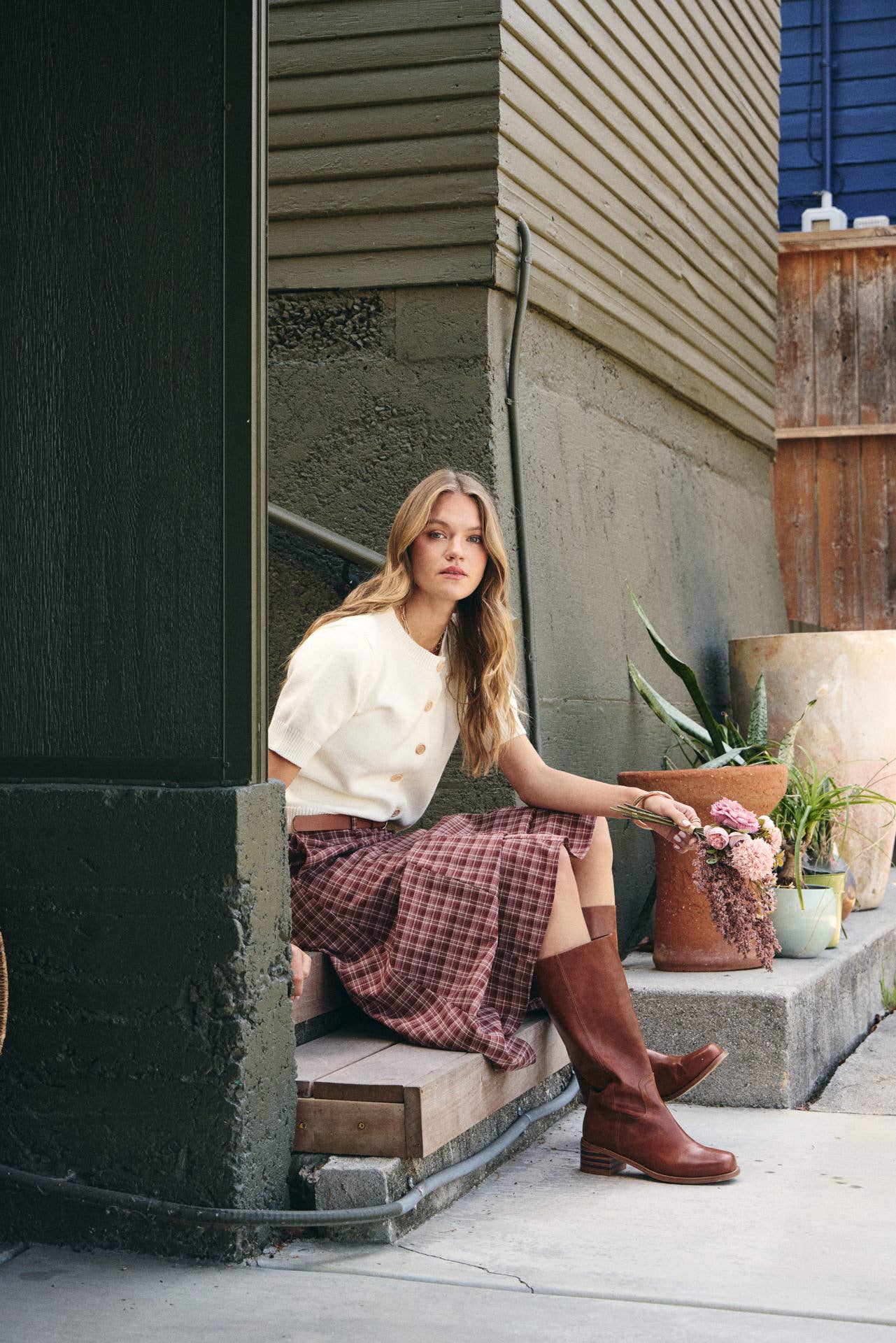 in february - WEEKEND COFFEE MINIMAL SILHOUETTE COTTON CARDIGAN