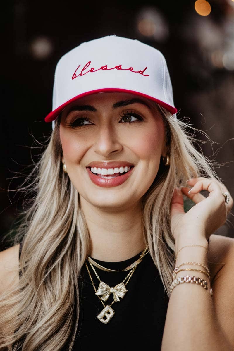 Katydid - Blessed (Cursive) Wholesale Two-Toned Vintage Hat