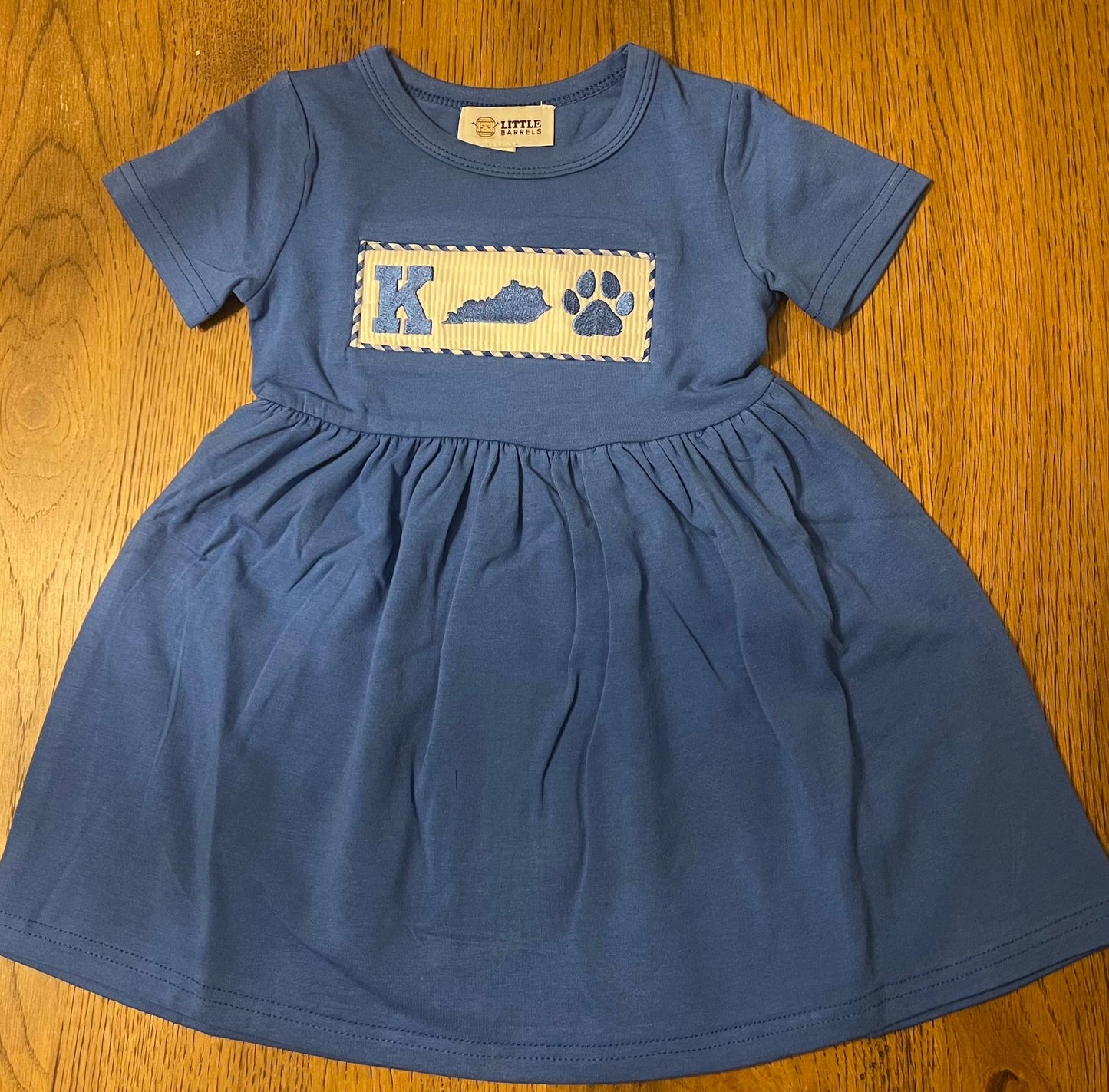 Barrel Down South - Kentucky Shape Paw Print Girls Dress