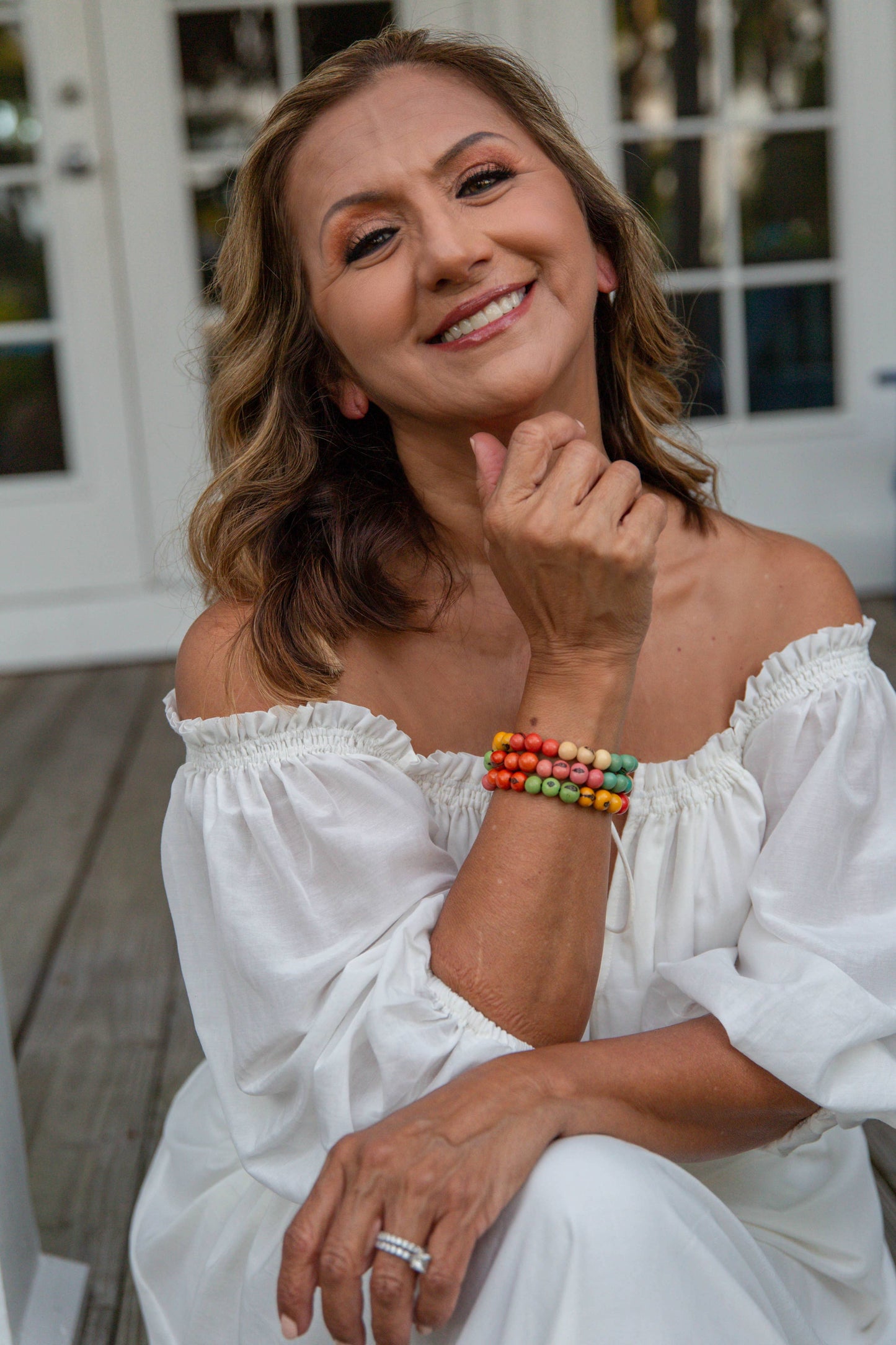 Organic Tagua Jewelry - Stackable Bracelet