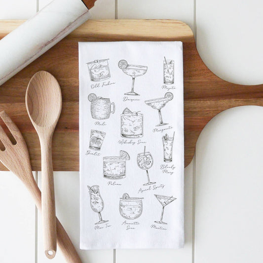 Porter Lane Home - Cocktails Tea Towel