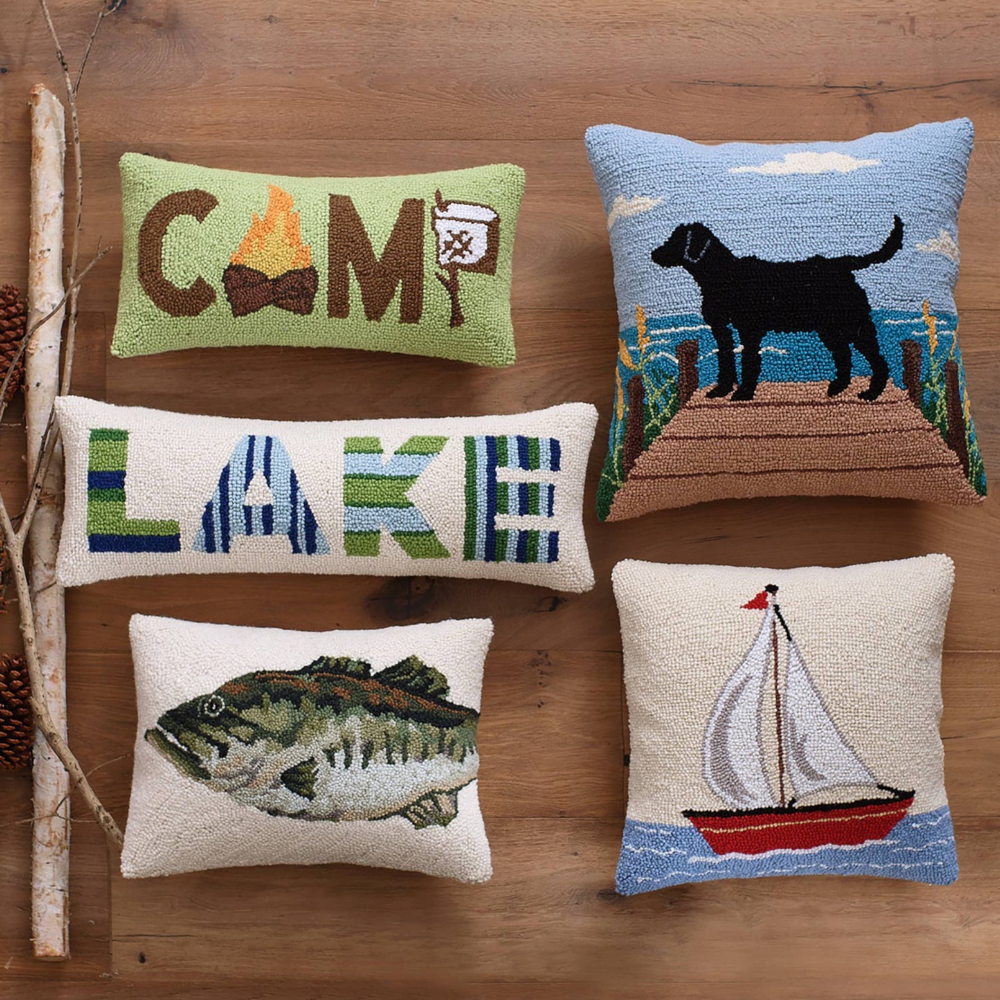 Peking Handicraft - Lake Hook Pillow - The Pillow Shop