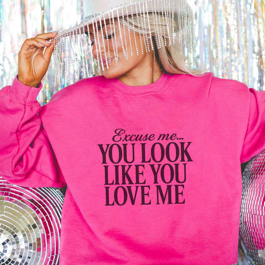 Trendznmore - Excuse Me Country Block Letter Crewneck Sweatshirt