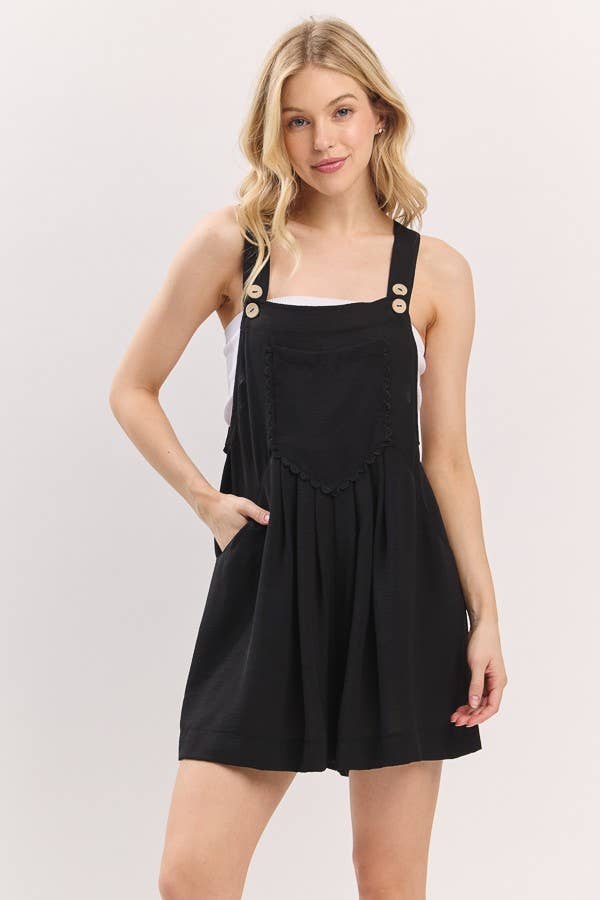 Sewn and Seen - Scallop Pocket Strap Romper