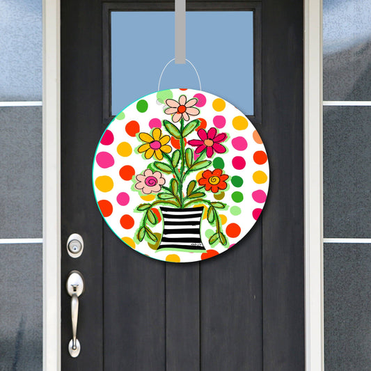 Baxter & Me - Happy Dot Floral Door Hanger