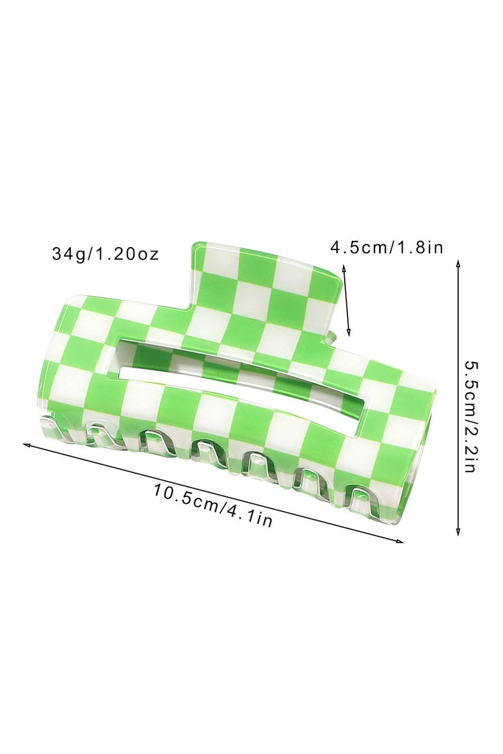 Aapparella - Checkered Print * Hollow Out Hair Clip | One size