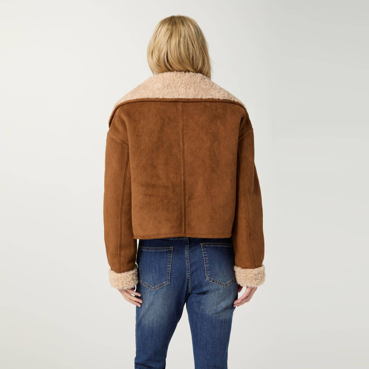 COCO + CARMEN - Harbor Reversible Curly Faux Lamb and Suede Jacket-Fall