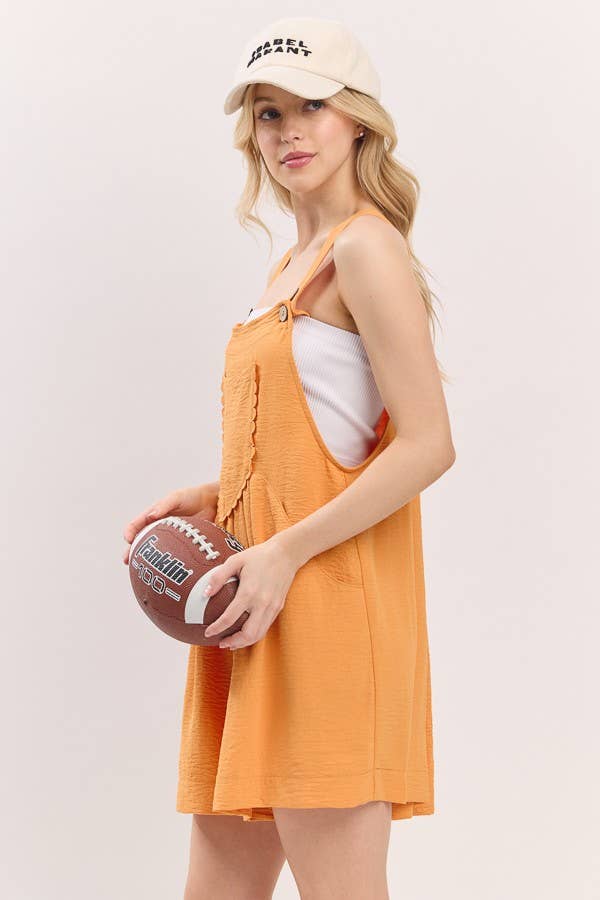 Sewn and Seen - Scallop Pocket Strap Romper