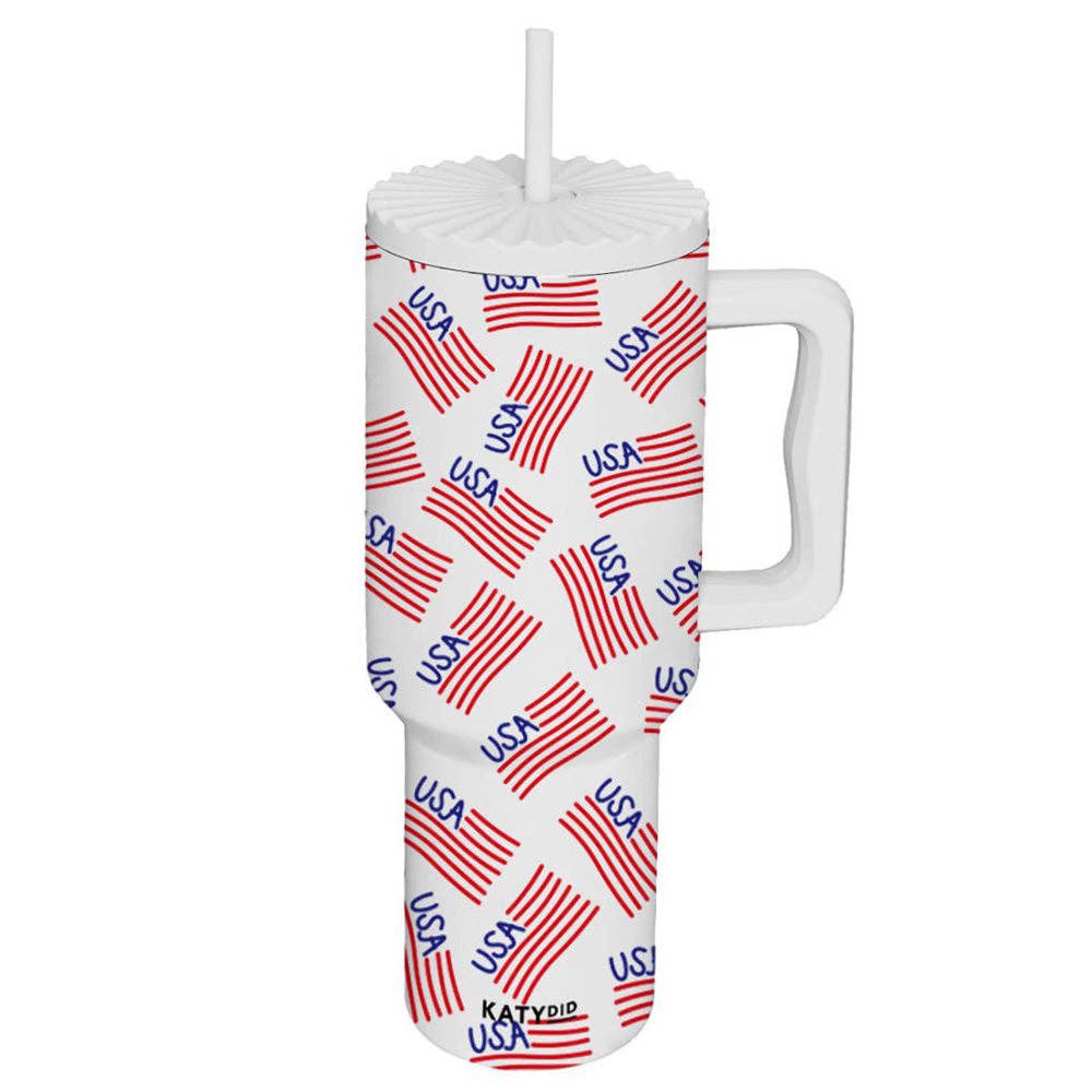 Katydid - "USA" Flags Repeat Wholesale Tumbler Cup