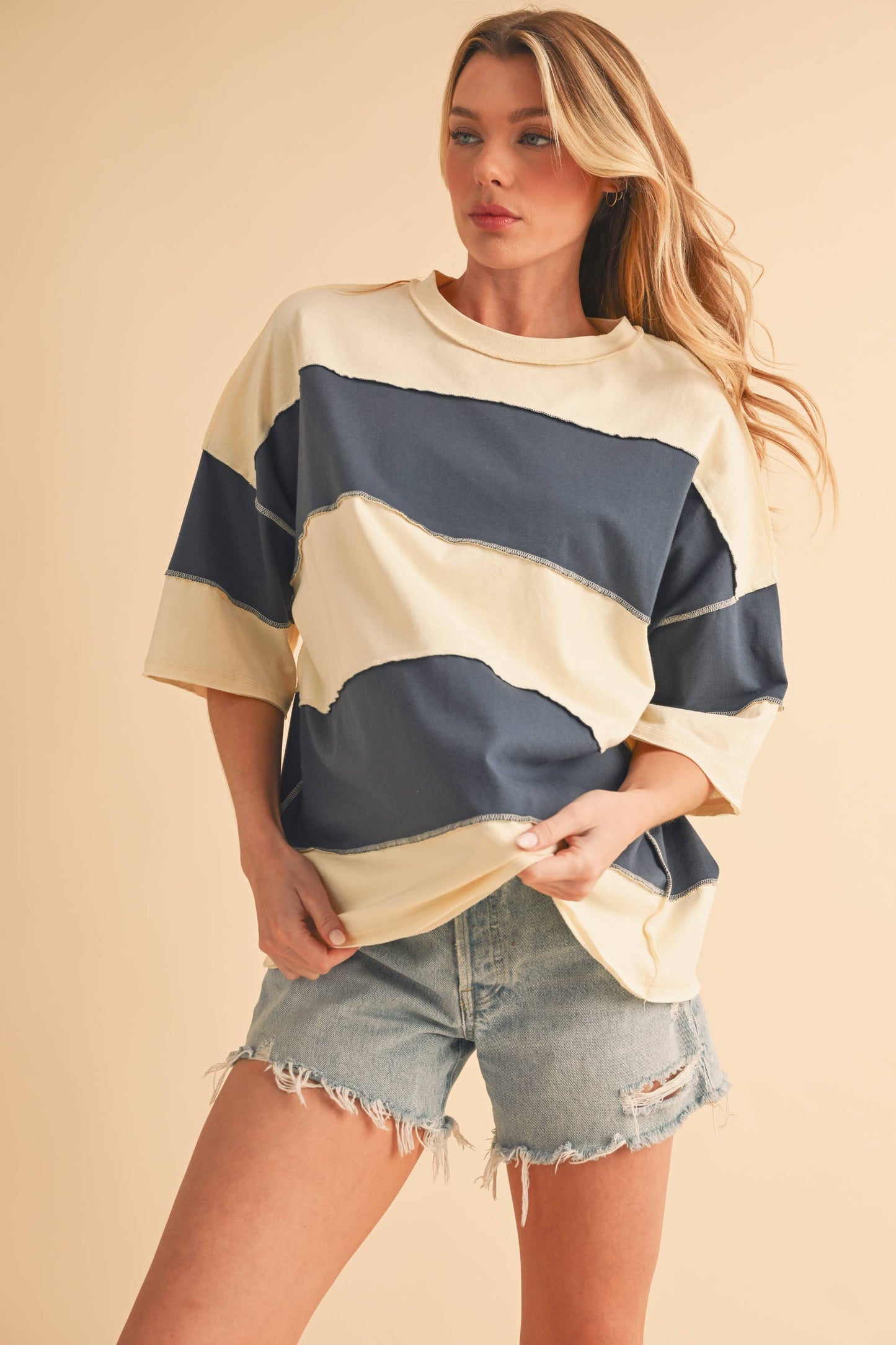 AEMI + CO - 8417FN Polly Color Block Top