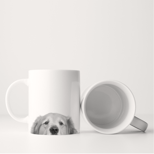 Perkie Prints - Peeking Golden Retriever 2 Mug