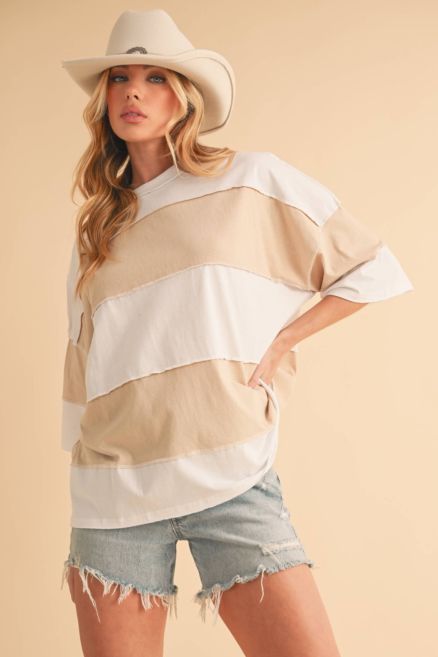 AEMI + CO - 8417FN Polly Color Block Top