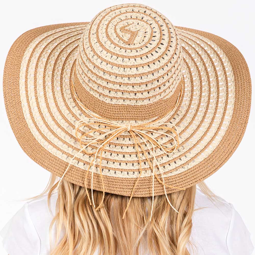Sensibling Corp. - Striped Pattern Wide Brim Floppy Sun Hat