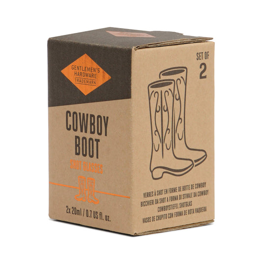 Gentlemen's Hardware - Cowboy Boot Shot Glasses, Set Of 2