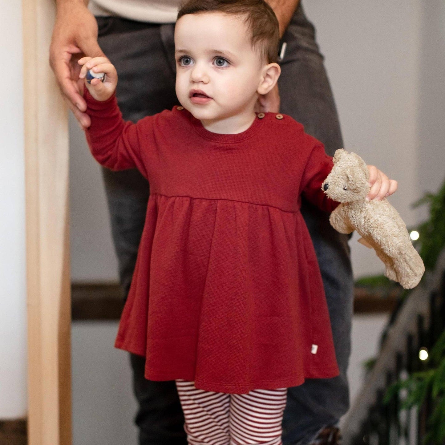 Burt's Bees Baby - Thermal Organic Girl Tunic & Pants Set