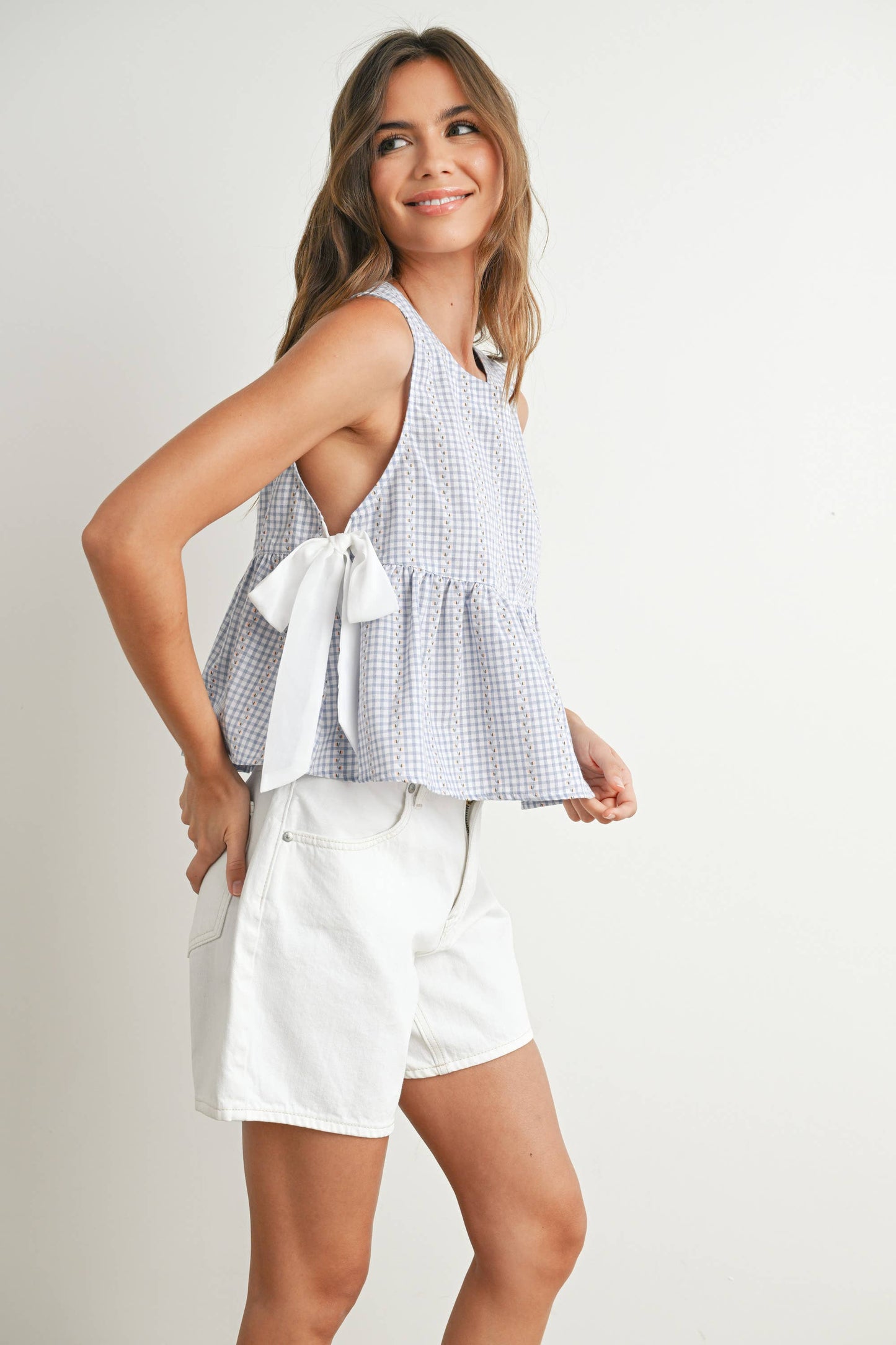 BUTTERMELON - Sky Meadow Peplum Top - BMT7750