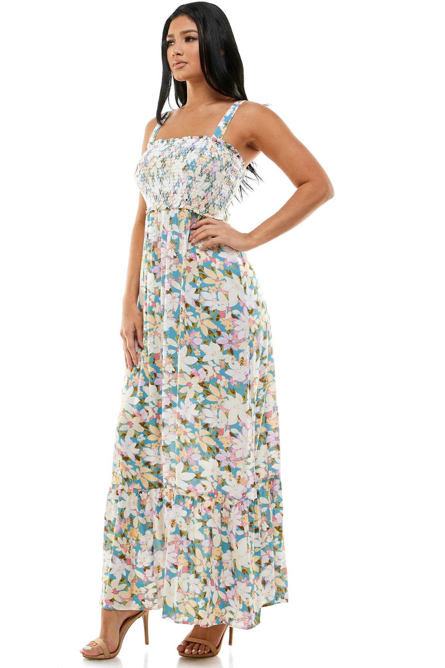 Winslow Collection - MEADOW BLOOM SLEEVELESS FLORAL MAXI DRESS