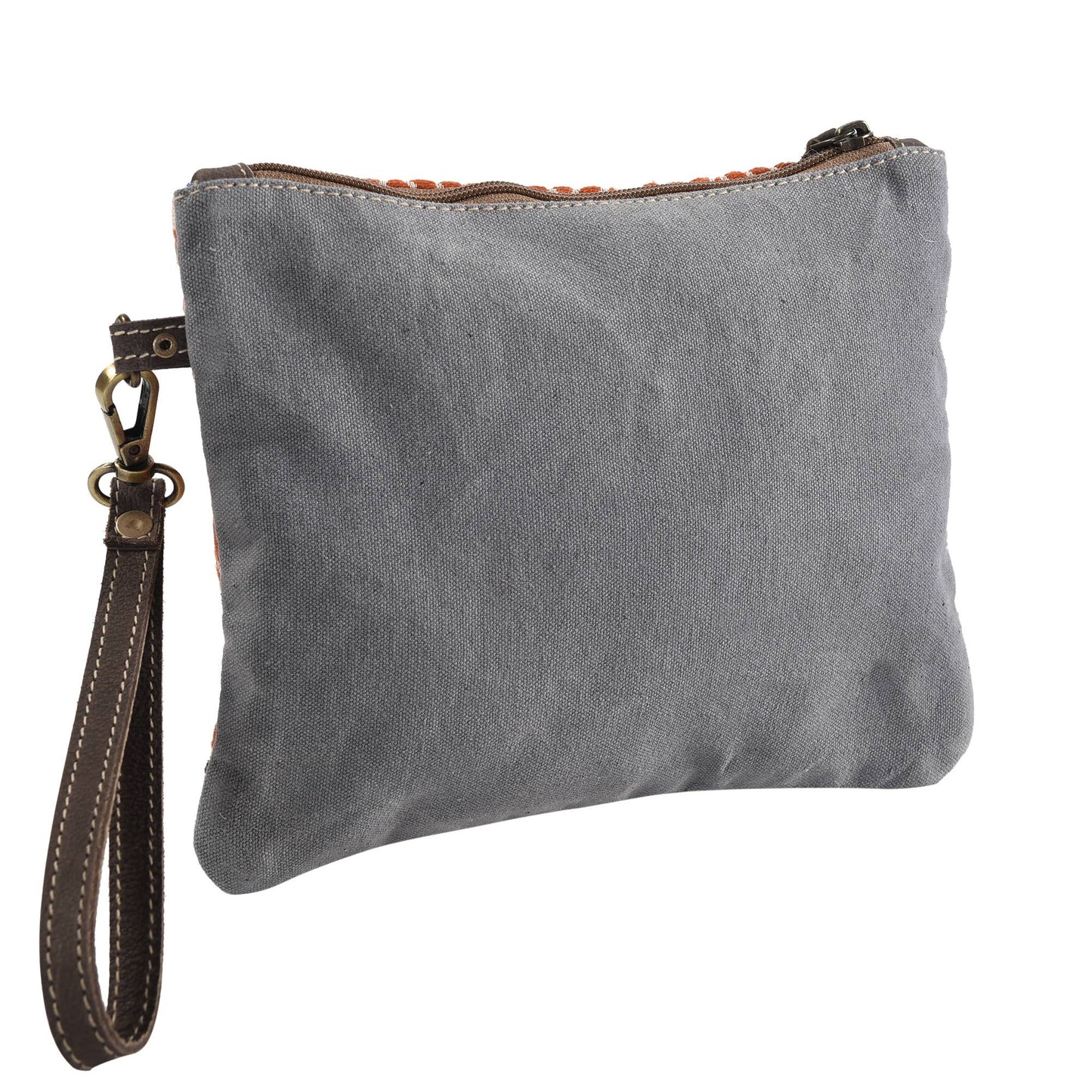 Clea Ray Canvas Bags & Clothing - Rug Wristlet with Leather Bottom Trim