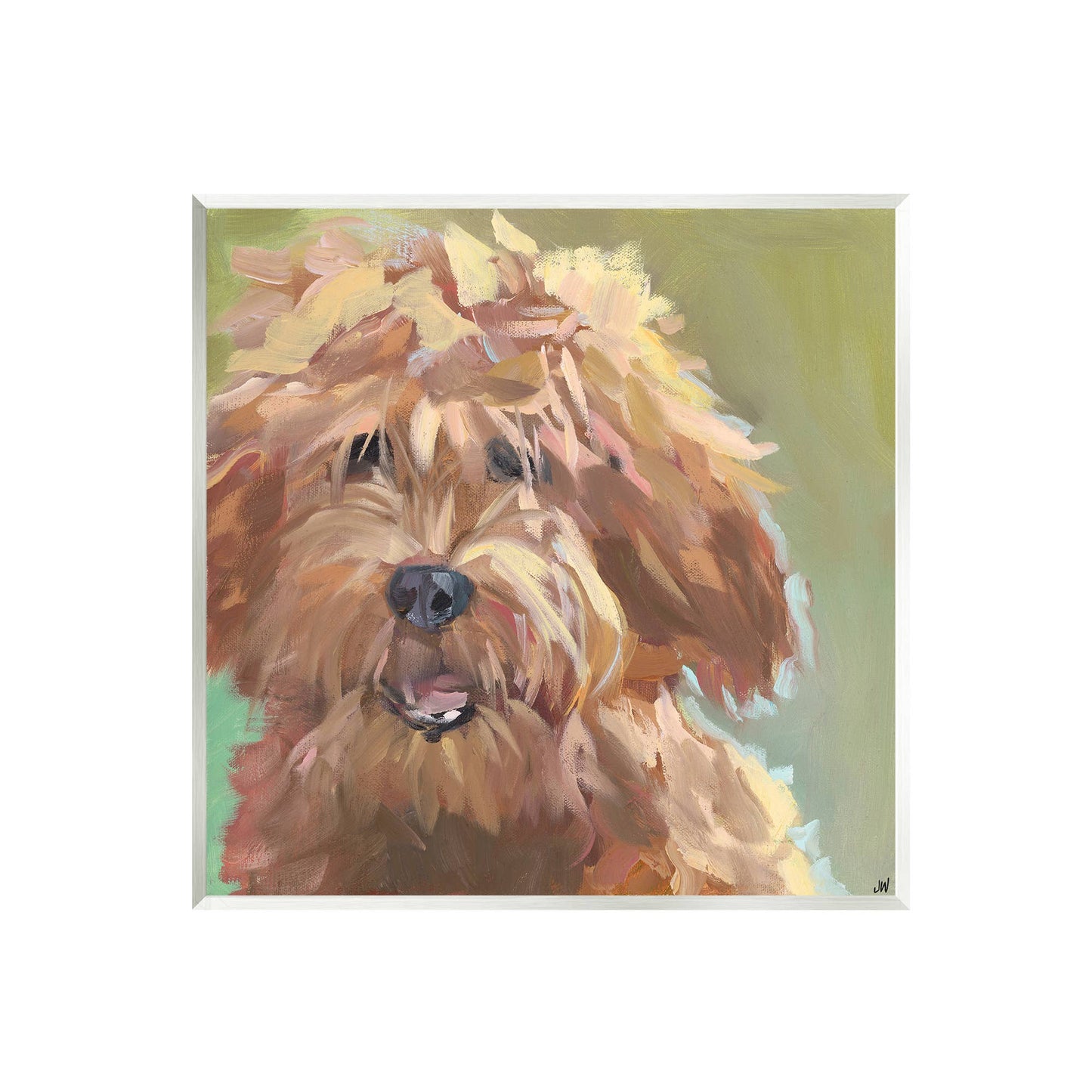 Stupell Industries - Abstract Goldendoodle Painting Plaque Art