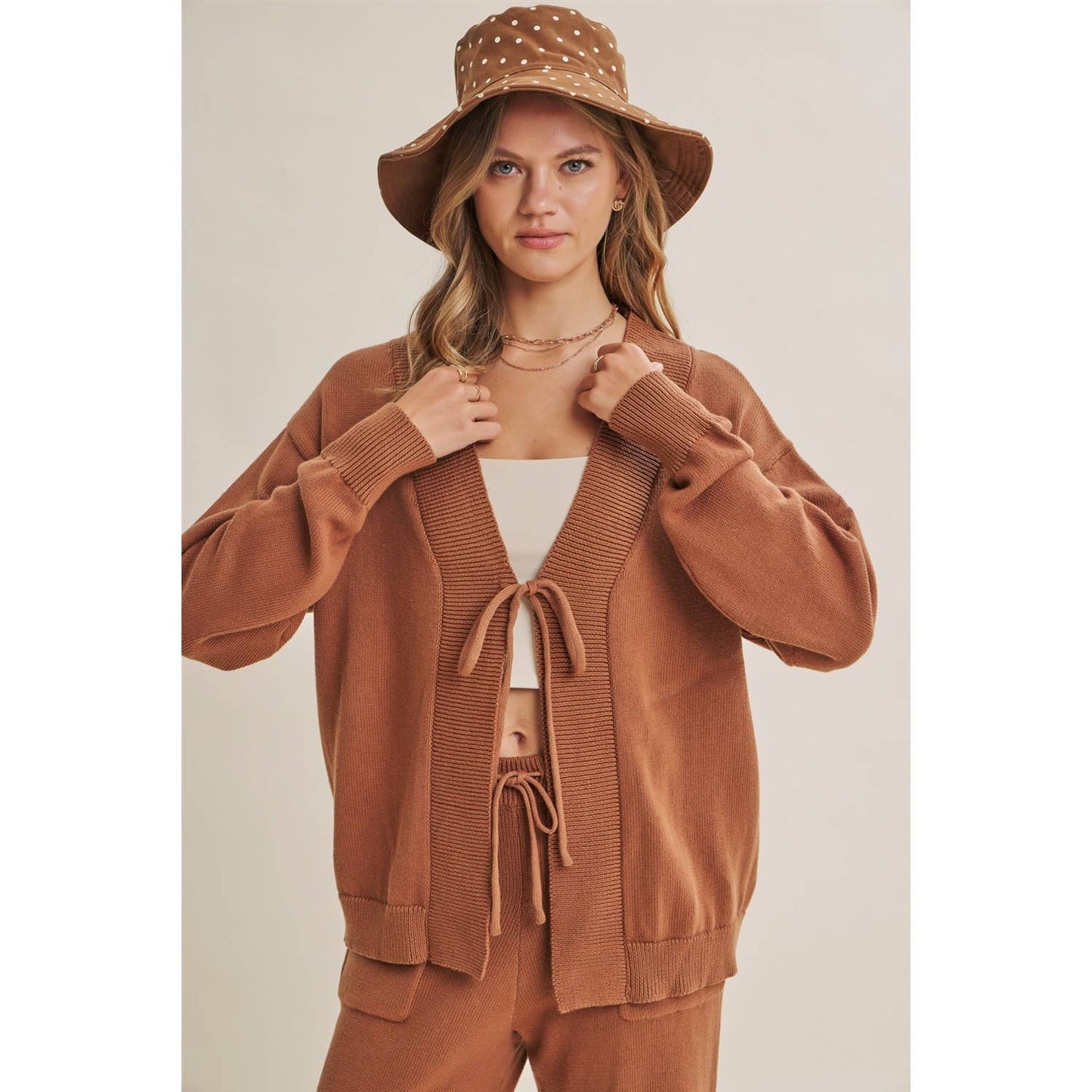 in february - SLOW GETAWAY SOFT COTTON VERSATILE SLOUCHY SWEATER CARDIGAN