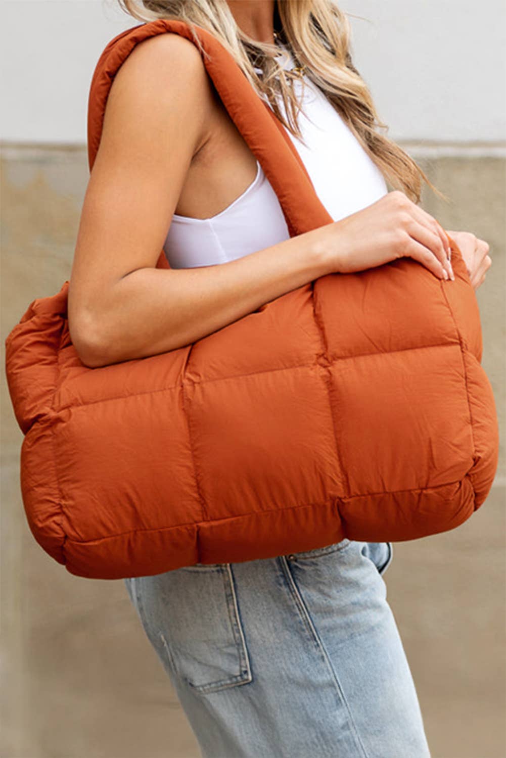 Aapparella -  Quilted Puffy Zipped Large Tote Bag