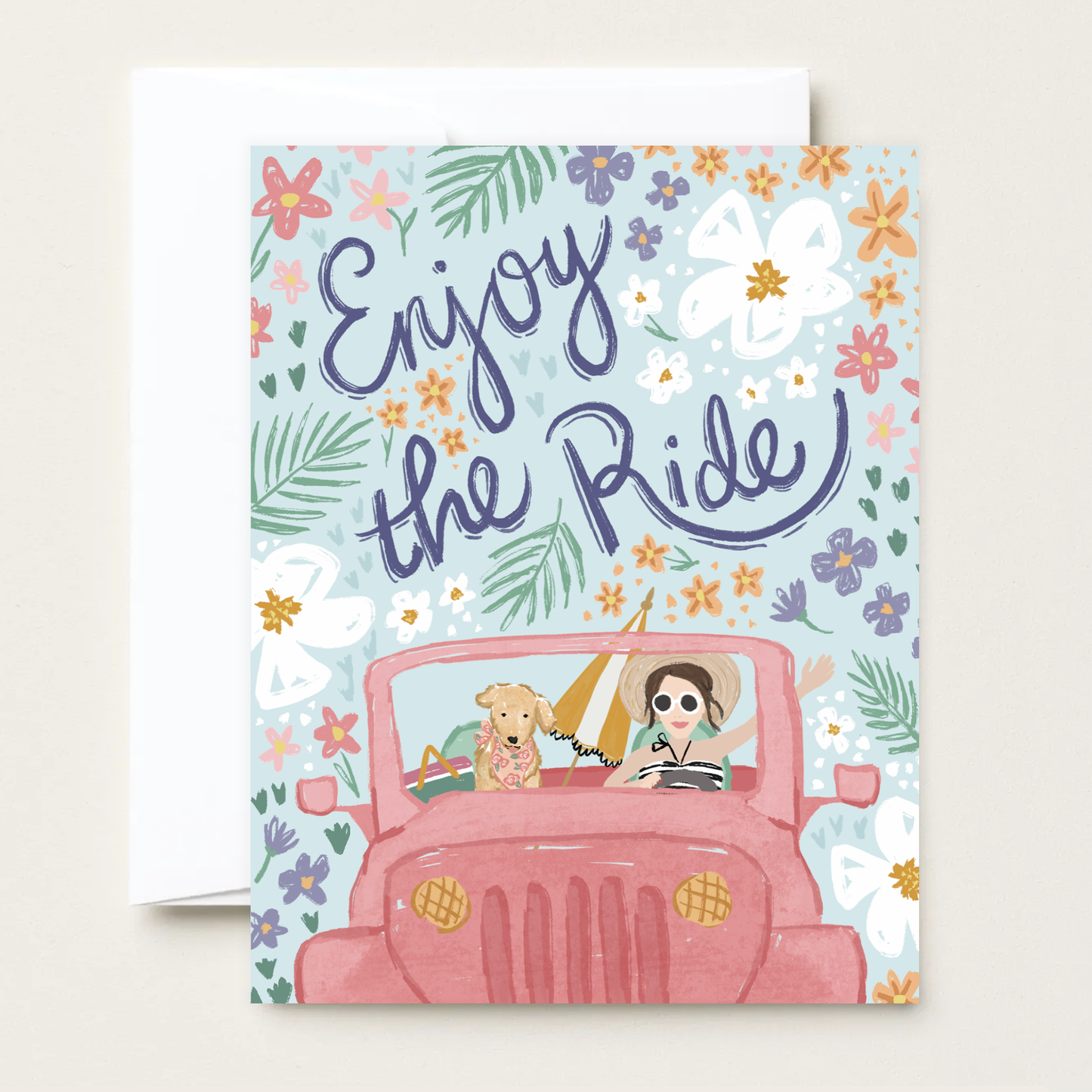 Makerie Day - Enjoy the Ride Jeep - Greeting Card