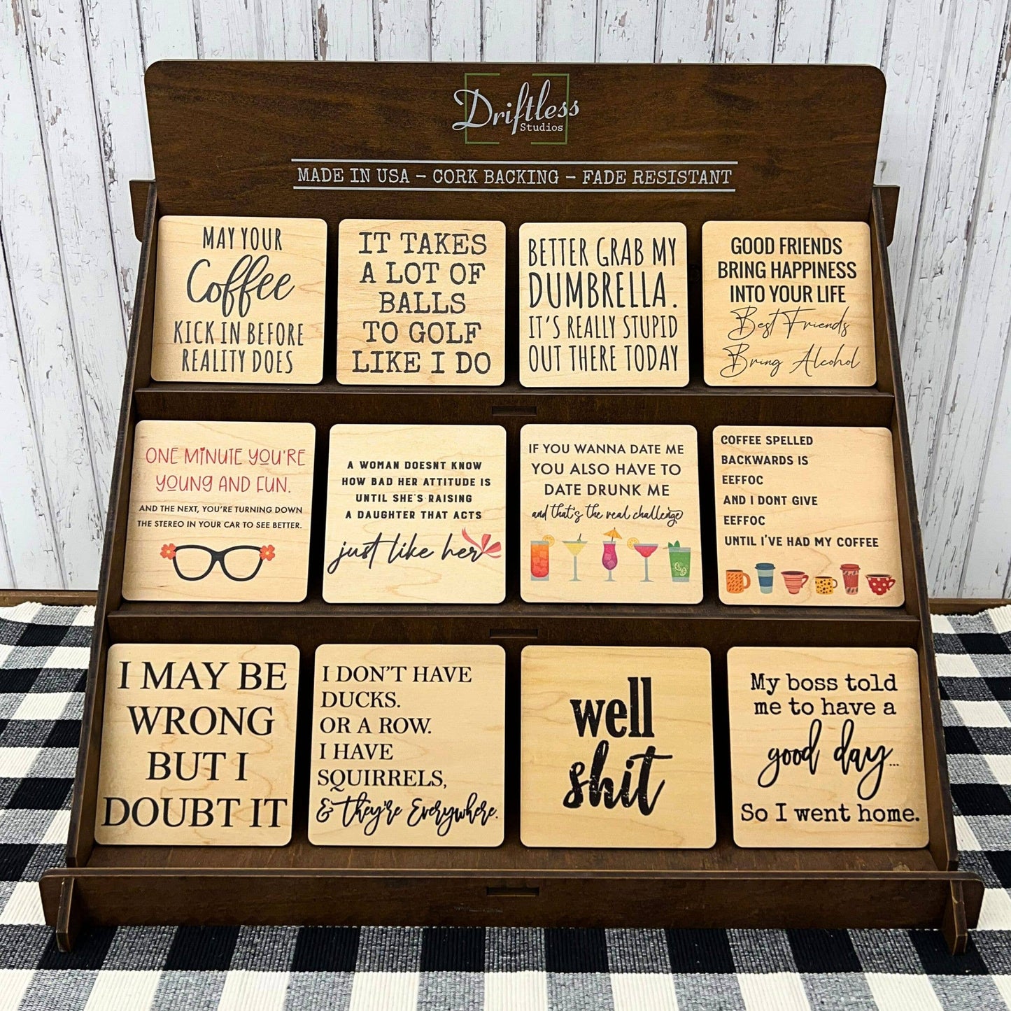 Driftless Studios - One Minute You're Young And Fun Wood Coasters
