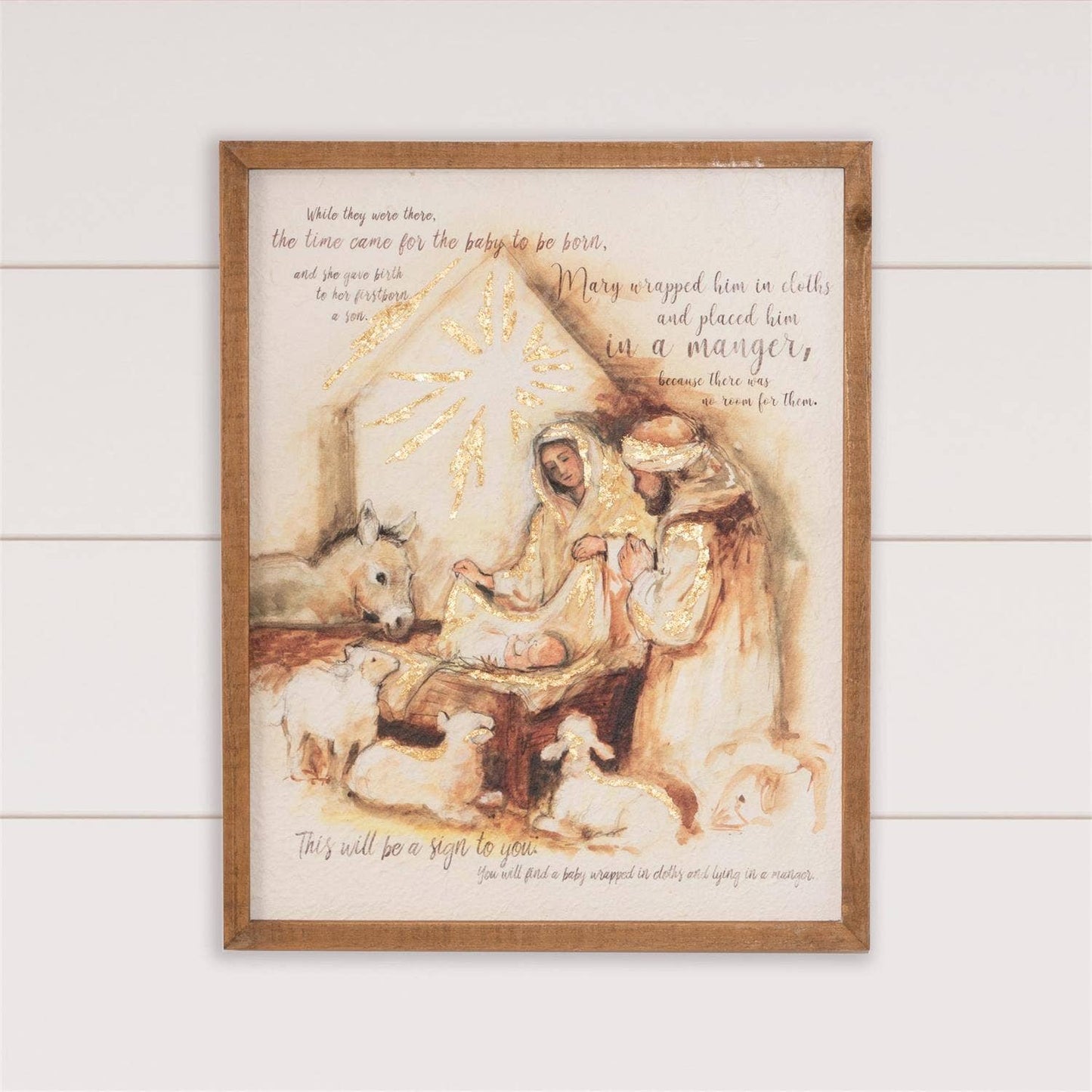 Audrey's Home & Gift - Framed Print - Manger Scene (PC)